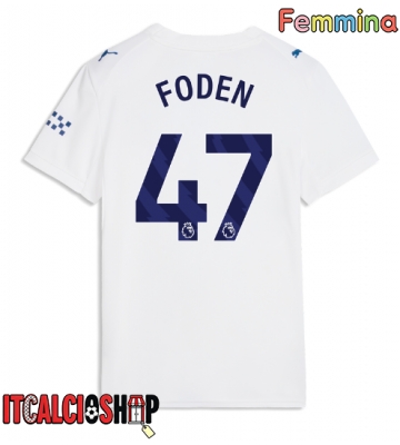 Manchester City Phil Foden #47 Terza Maglia Femmina 2026-27 Manica Corta